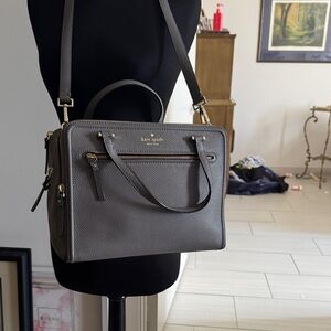 Kate Spade Charcoal Leather Satchel new